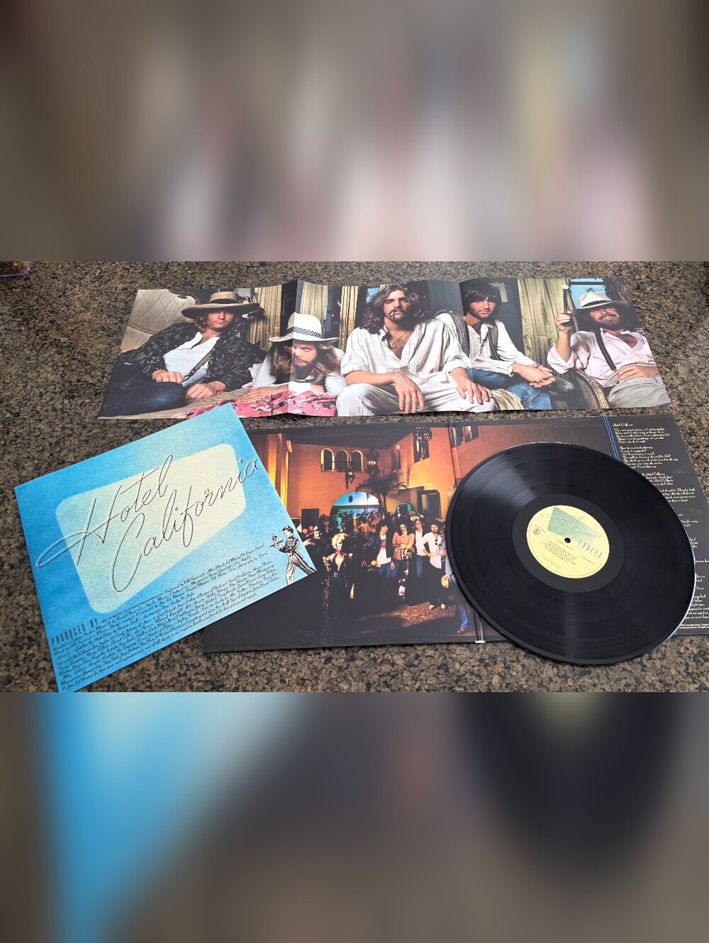 The Eagles Hotel California Vinyl LP Record Album Rock with Poster Reissue RRMI-